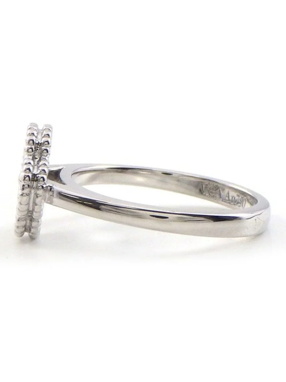 Van Cleef & Arpels Ring Sweet Alhambra Points Diamond Total 18k White Gold